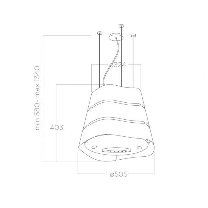 Островная вытяжка Elica WAVE UX BL MAT/F/51 PRF0171193 в магазине «На диване» в Краснодаре  — Выгодная цена