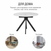 Стол Rudolf круглый раскладной 100-130x100x75см, белый мрамор, чёрный в магазине «На диване» в Краснодаре  — Выгодная цена