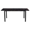 Стол Areal раскладной 140-180х80х75 чёрный мрамор с чёрными ножками в магазине «На диване» в Краснодаре  — Выгодная цена