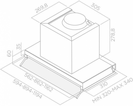 Встраиваемая вытяжка Elica BOXIN LX/IX/A/90-PRF0114761A в магазине «На диване» в Краснодаре  — Выгодная цена