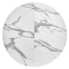 Стол Rudolf круглый раскладной 100-130x100x75см, белый мрамор, чёрный в магазине «На диване» в Краснодаре  — Выгодная цена