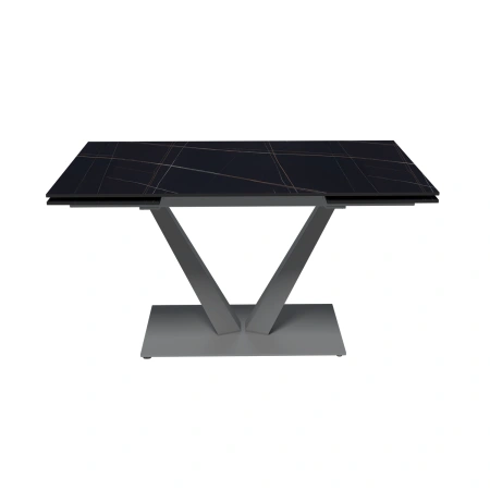 Стол раскладной Малибу (140+40+40), керамика матовая Blackgold