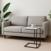 Придиванный столик Loft 50x30см, белый мрамор, чёрные ножки в магазине «На диване» в Краснодаре  — Выгодная цена