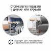 Стол многофункциональный Shuttle 80х58х80-130см, светлое дерево, белый в магазине «На диване» в Краснодаре  — Выгодная цена