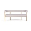 Диван Бигги, букле Turin ivory / опоры золото