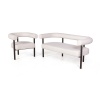 Диван Бигги, букле Turin ivory / опоры черные