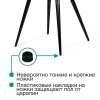 Стул UNO, бархат антрацит 14 / чёрный конус
